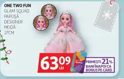 Auchan One Two Fun glam squad papusă designer modă Ofertă
