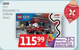 Auchan LEGO City boxa&mec F1 ferrari 60443 Ofertă