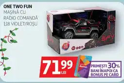 Auchan One Two Fun maşină cu radio comandă 1:18 violet/roşu Ofertă