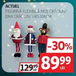 Auchan Actuel figurină flexibilă moş crăciun/ dna crăciun/ urs Ofertă