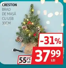 Auchan Creston brad de masă cu usb Ofertă