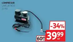 Auchan Compresor umflat roti 25 PSI Ofertă