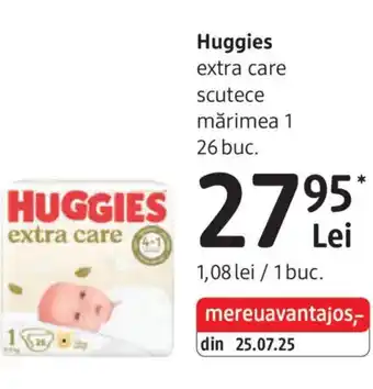 Huggies extra care scutece