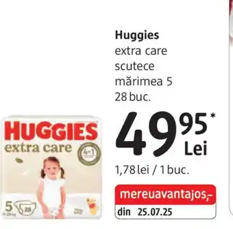 Huggies extra care scutece