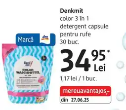 DM Denkmit color 3 în 1 detergent capsule pentru rufe Ofertă