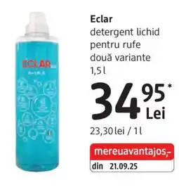 DM Eclar detergent lichid pentru rufe Ofertă