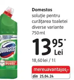 DM Domestos soluţie pentru curăţarea toaletei Ofertă