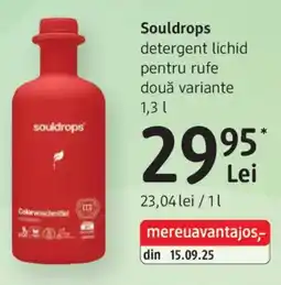 DM Souldrops detergent lichid pentru rufe Ofertă
