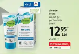 DM Alverde hydro cremă-gel pentru faţă Ofertă
