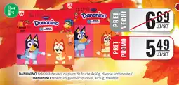 CBA DANONINO brânzică de vaci, cu piure de fructe Ofertă