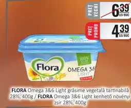 CBA FLORA Omega 3&6 Light grăsime vegetală tartinabilǎ 28% Ofertă