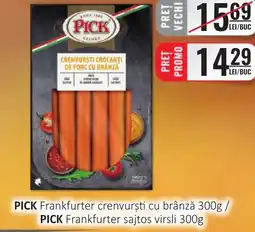 CBA PICK Frankfurter crenvursti cu brânză Ofertă