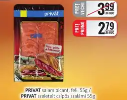 CBA PRIVAT salam picant, felii Ofertă