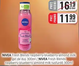 CBA NIVEA Fresh Blends raspberry-blueberry-almond milk gel de duş Ofertă
