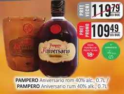 CBA PAMPERO Aniversario rom 40% alc. Ofertă