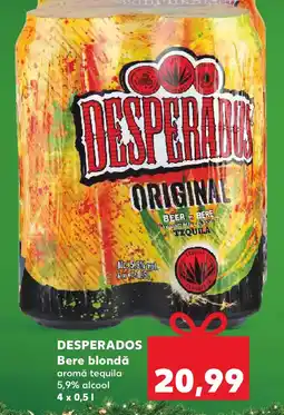 Kaufland DESPERADOS Bere blondă aromă tequila Ofertă