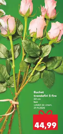 Kaufland Buchet trandafiri 5 fire Ofertă
