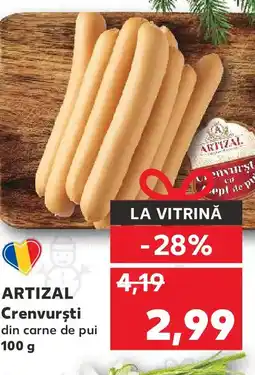 Kaufland ARTIZAL Crenvursti din carne de pui Ofertă