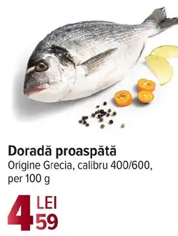 Carrefour Doradă proaspătă Origine Grecia, calibru 400/600 Ofertă