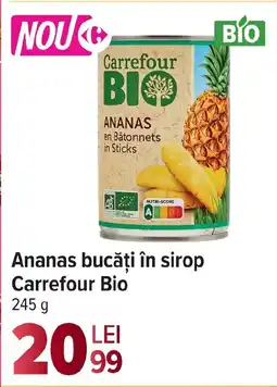 Carrefour Ananas bucăți în sirop Carrefour Bio Ofertă