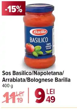 Carrefour Sos Basilico/Napoletana/ Arrabiata/Bolognese Barilla Ofertă