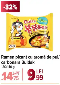 Carrefour Ramen picant cu aromă de pui/ carbonara Buldak Ofertă