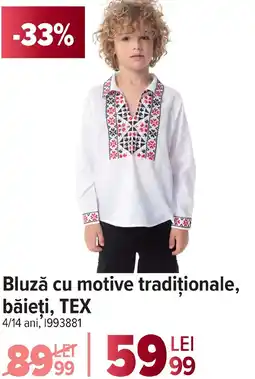 Carrefour Bluză cu motive tradiționale, băieţi, TEX Ofertă