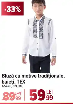 Carrefour Bluză cu motive tradiționale, băieţi, TEX Ofertă