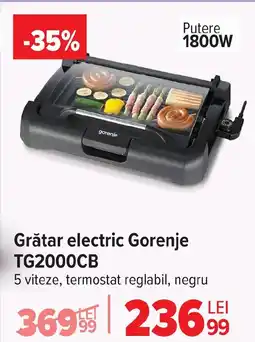 Carrefour Grătar electric Gorenje TG2000CB Ofertă