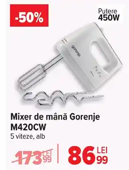 Carrefour Mixer de mână Gorenje M420CW Ofertă