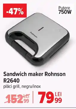 Carrefour Sandwich maker Rohnson R2640 Ofertă