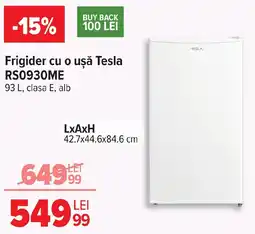 Carrefour Frigider cu o uşă Tesla RS0930ME Ofertă