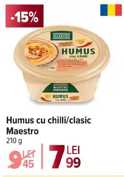 Carrefour Market Humus cu chilli/clasic Maestro Ofertă