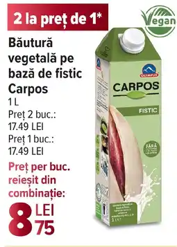 Carrefour Market Băutură vegetală pe bază de fistic Carpos Ofertă