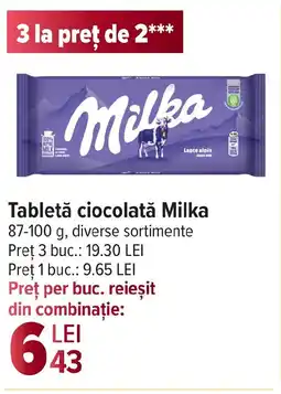 Carrefour Market Tabletă ciocolată Milka Ofertă