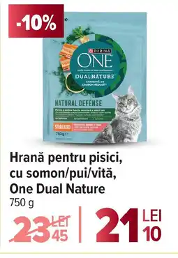 Carrefour Market Hrană pentru pisici, cu somon/pui/vită, One Dual Nature Ofertă