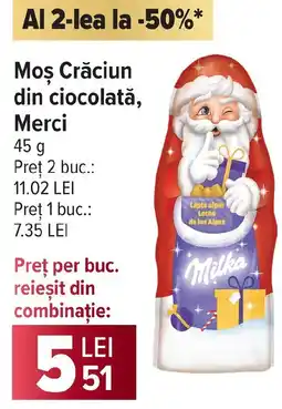 Carrefour Market Moş Crăciun din ciocolată, Merci Ofertă