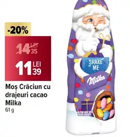 Carrefour Market Moş Crăciun cu drajeuri cacao Milka Ofertă