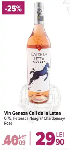 Carrefour Market Vin Geneza Caii de la Letea, Fetească Neagră/ Chardonnay/ Rose Ofertă