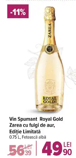 Carrefour Market Vin Spumant Royal Gold Zarea cu fulgi de aur, Editie Limitată Ofertă