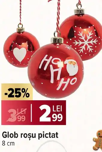 Carrefour Market Glob roşu pictat Ofertă