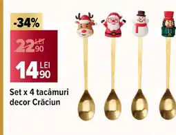 Carrefour Market Set x 4 tacâmuri decor Crăciun Ofertă