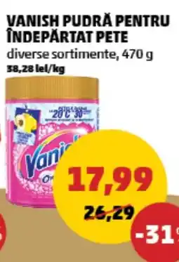 Penny Vanish pudră pentru îndepărtat pete Ofertă