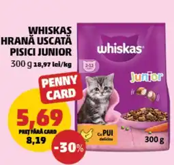 Penny Whiskas hrană uscată pisici junior Ofertă