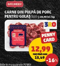 Penny Carne din pulpă de porc pentru gulas Ofertă