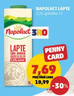Penny Napolact lapte 3,5% grăsime Ofertă