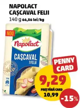 Penny Napolact cascaval felii Ofertă