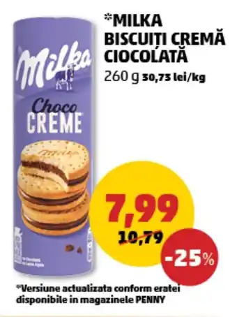 Penny Milka biscuiti cremă ciocolată Ofertă