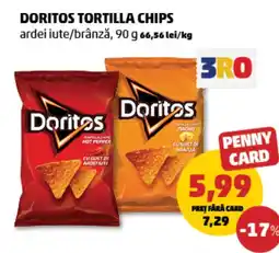 Penny Doritos tortilla chips ardei iute/brânză Ofertă