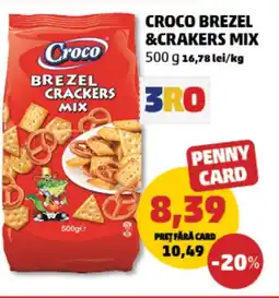 Penny Croco brezel &crakers mix Ofertă